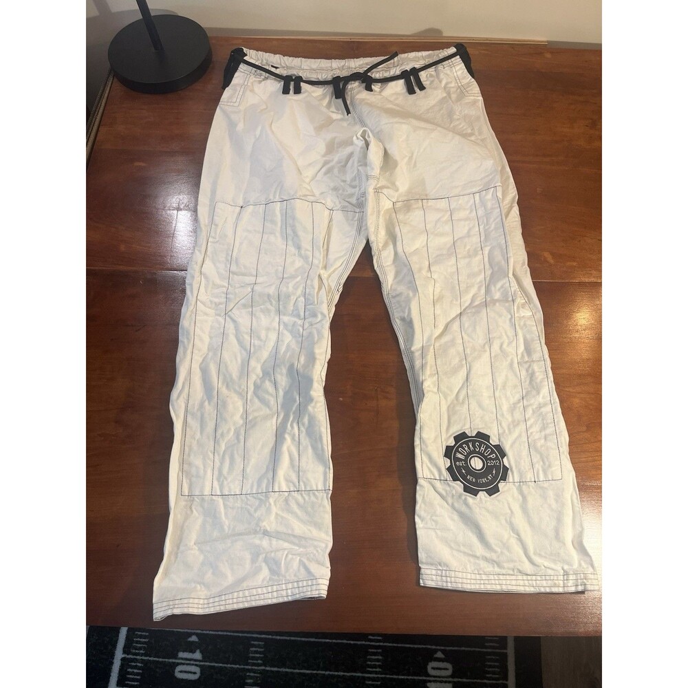 Men's Jiu Jitsu Workshop Size A4 Pants White NYC 2012 Embroidered